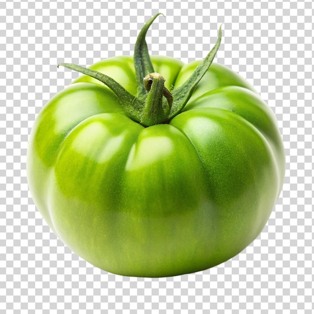 Green tomato Isolated on transparent background