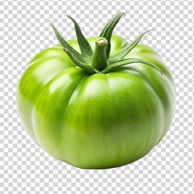 Green tomato Isolated on transparent background