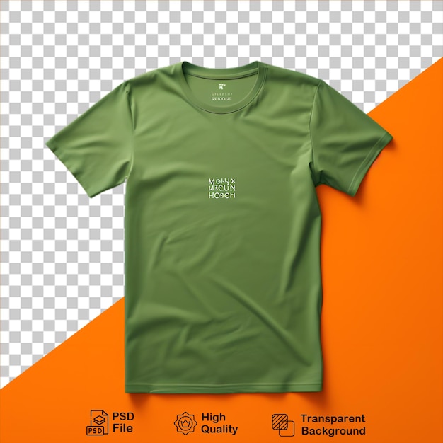 green tshirt mockup isolated on transparent background include png file