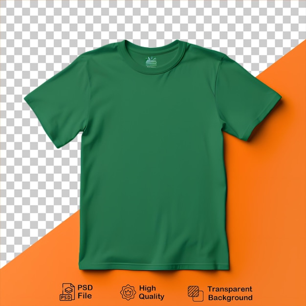 green tshirt mockup isolated on transparent background include png file