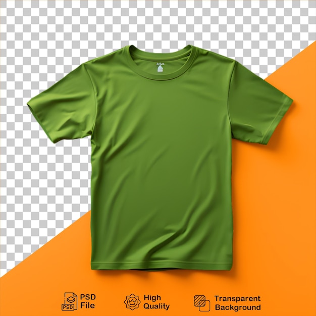 green tshirt mockup isolated on transparent background include png file