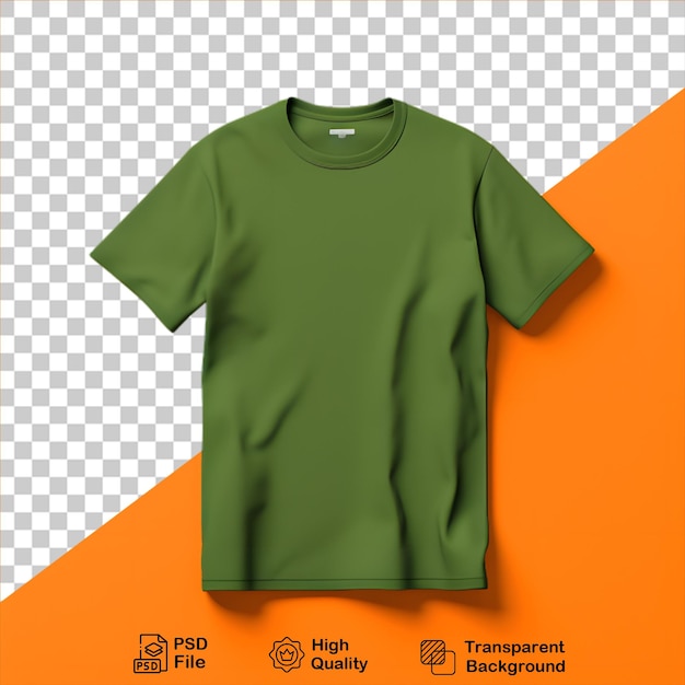 green tshirt mockup isolated on transparent background include png file