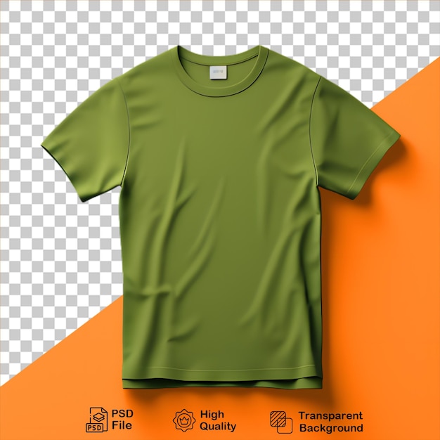 green tshirt mockup isolated on transparent background include png file