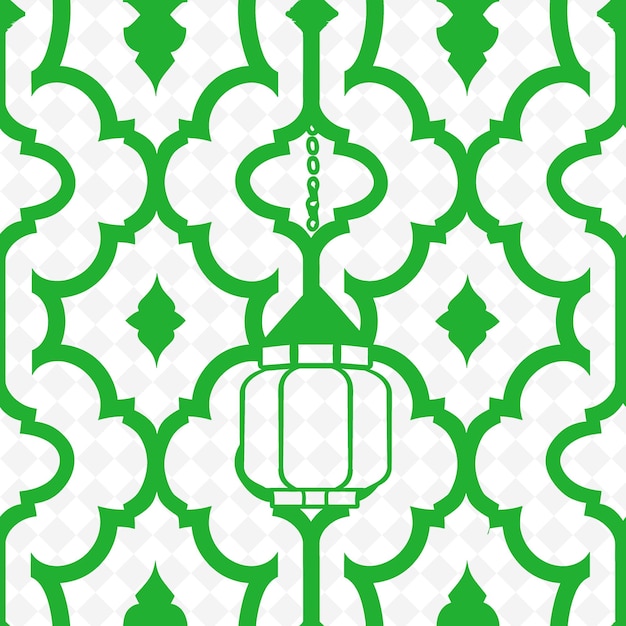 a green and white background with a chain and a chain in the middle