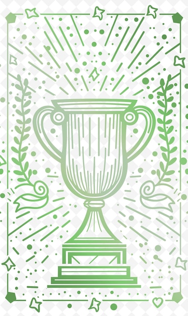 a green and white poster with a green and white pattern