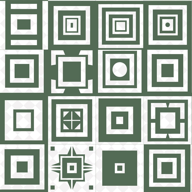 PSD a green and white square with a white square and a black square with a square in the middle