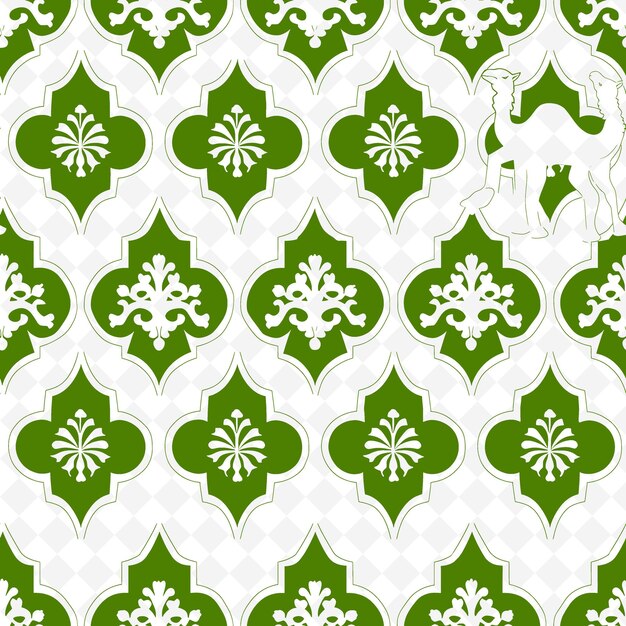 PSD a green and white wallpaper with a horse and a white horse in the middle