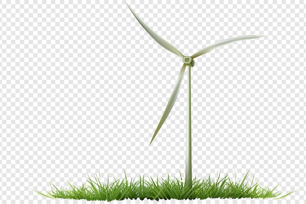 PSD green wind plant isolated on transparent background