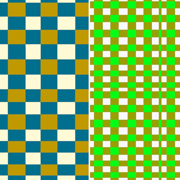 PSD the green and yellow squares are lined up on a white background