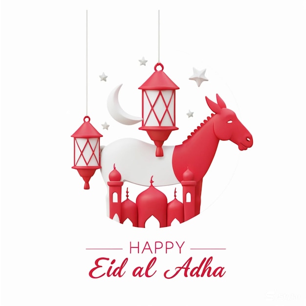 a greeting card for the celebration al adha