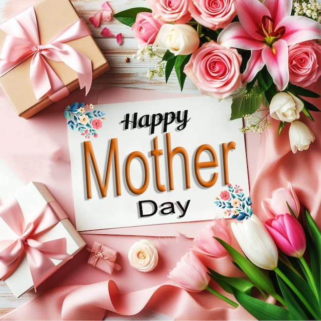 PSD greeting card to commemorate mothers day