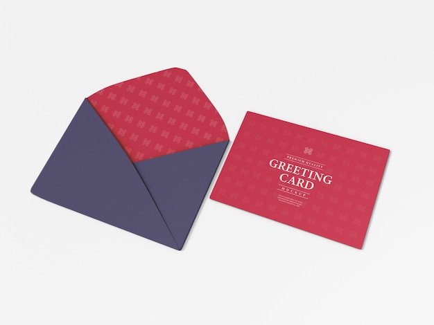 Greeting Card and Envelope Mockup