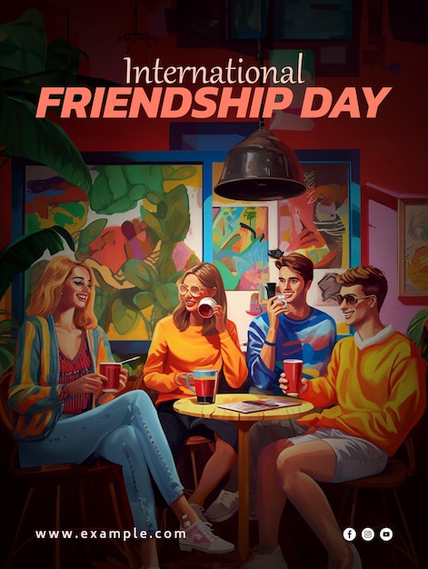 Greeting Card Extravaganza Friendship Day PSD Template