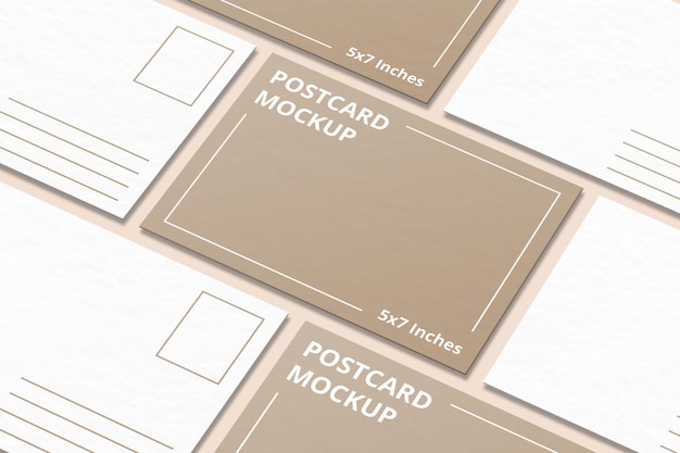 Greeting card or postcard mockup design