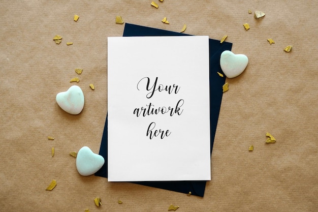 Greeting card PSD mockup