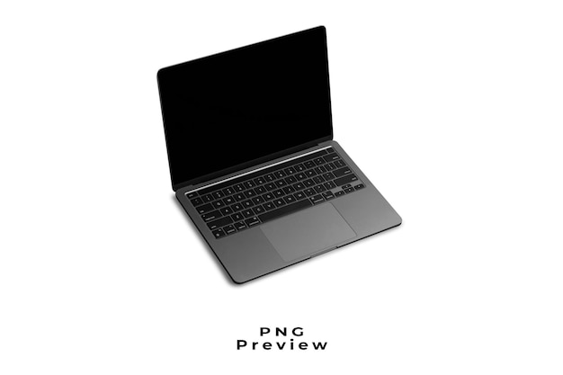 PSD a grey laptop on transparent background