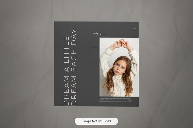 PSD grey minimalist engagement fashion instagram post 05