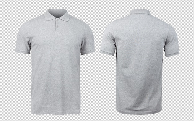 Grey Polo mockup front and back   .