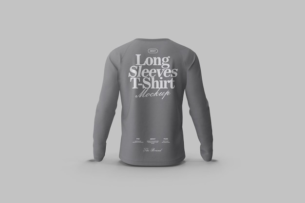 PSD a grey shirt with long sleeves and long sleeves