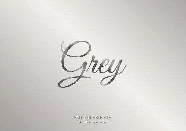 Grey text effect mockup