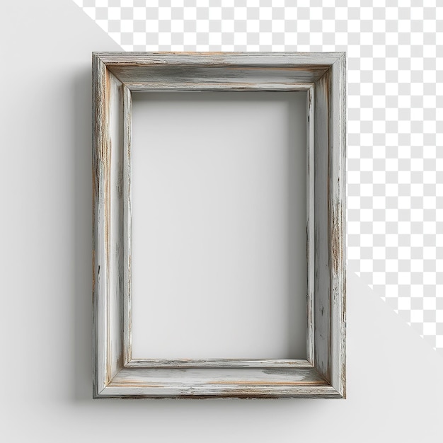 Grey Wood Frame on Wall High Quality Image Transparent Background