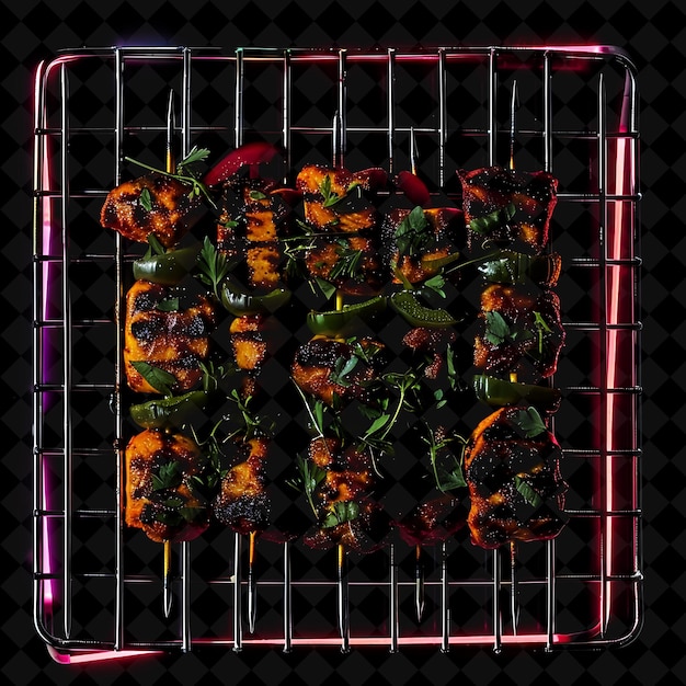 PSD a grill with a bunch of vegetables on it