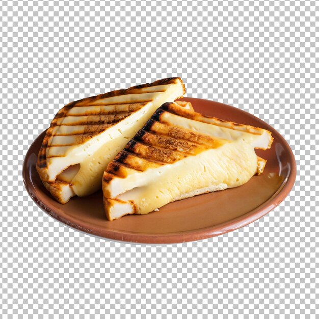 PSD grilled cheese on plate with no background png