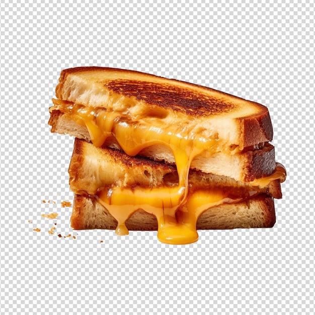 grilled cheese sandwich isolated on white background