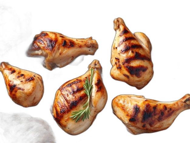 Grilled chicken PSD on a white background