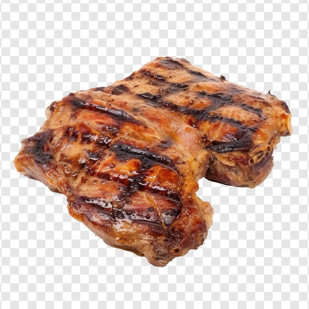 grilled pork side view full length on transparency background PSD