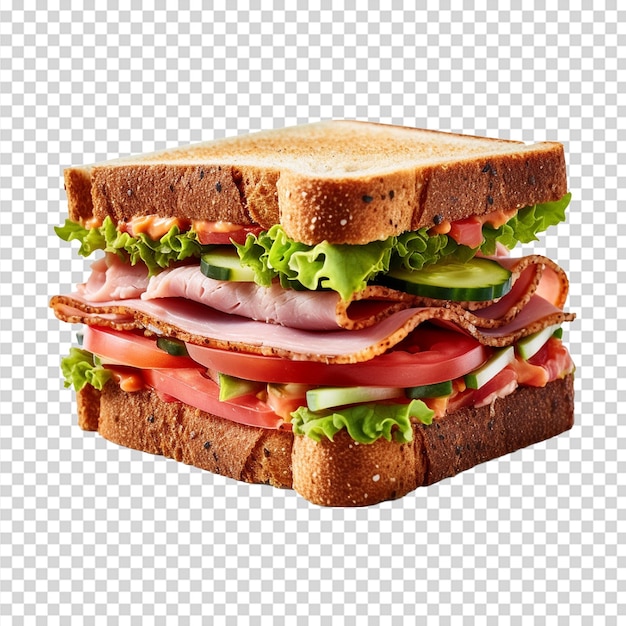 Grilled Sandwich and cream cheese on transparent background