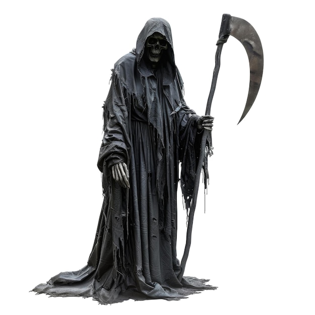 PSD grim reaper with scythe standing