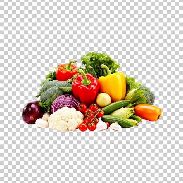 PSD groceries and vegetables isolated on transparent background