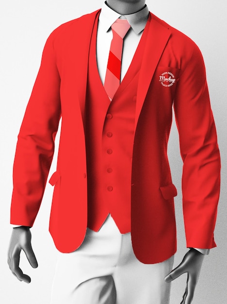 groom suit mockup design