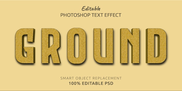 Ground Editable Text Style Effect