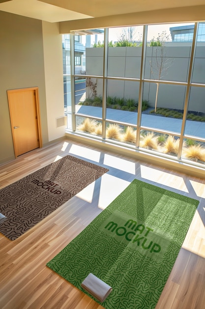 PSD grounding mat indoors mockup