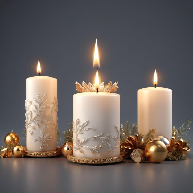 a group of candles that say quot merry christmas quot and quot on a table