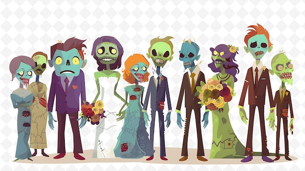 PSD a group of characters with one that says alien