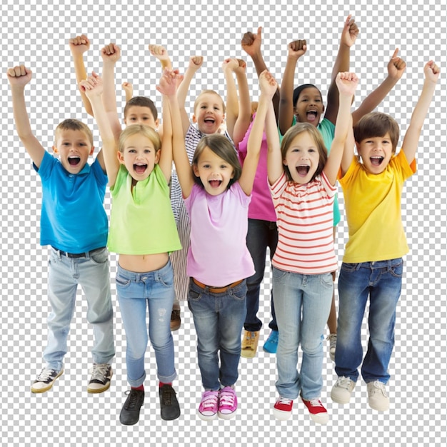 group of children celebrating children day