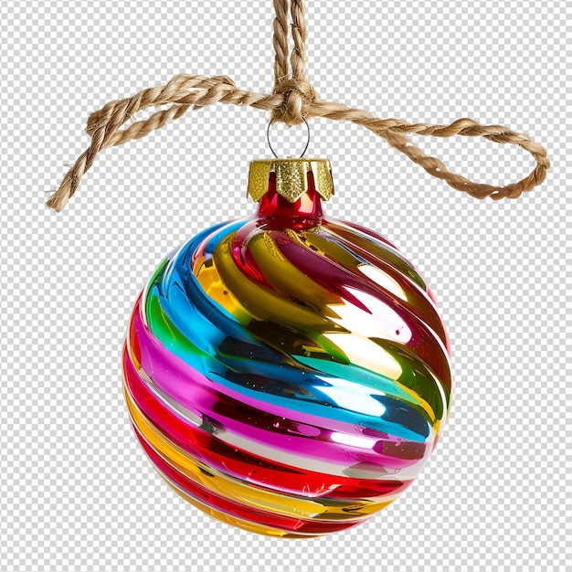 a group of christmas ornaments with gold and red stripes on a gray background