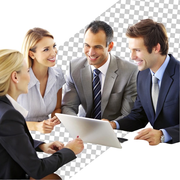 Group of confident businesspeople standing in office