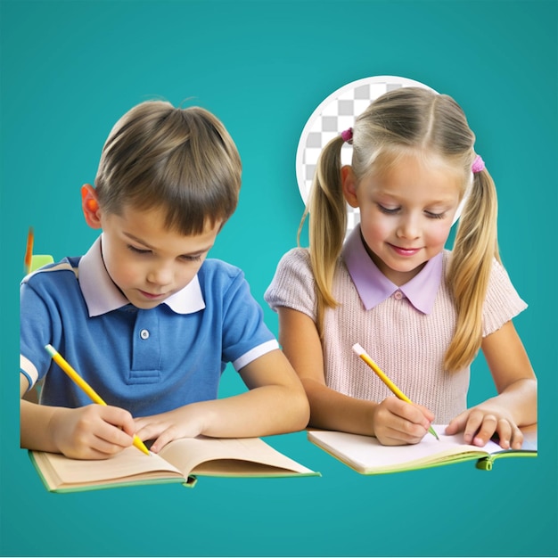 Group of diligent schoolchildren looking at camera