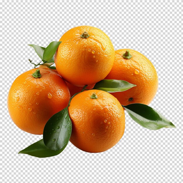 A group of Fresh mandarin orange isolated on white background