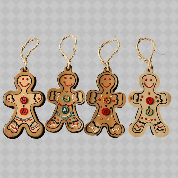 PSD a group of gingerbread men and a gingerbread man