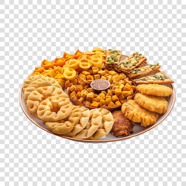 Group of Gujarati snacks hinduon transparent background