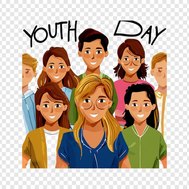 a group of kids with different faces and the words quot youth day quot