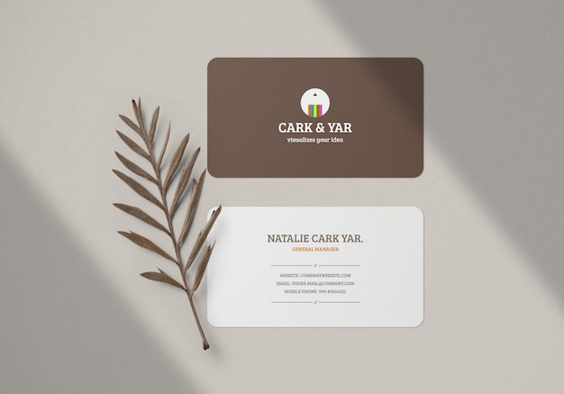 Group of minimal business card mockup