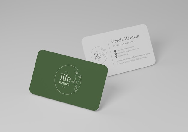 Group of minimal business card mockup