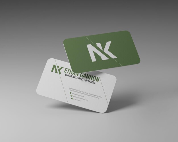 Group of minimal business card mockup