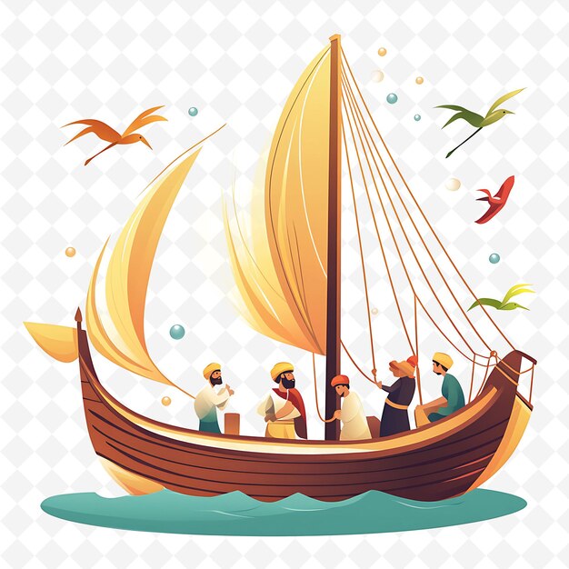 a group of people are on a boat with a sail and the word quot the quot sail quot on the bottom